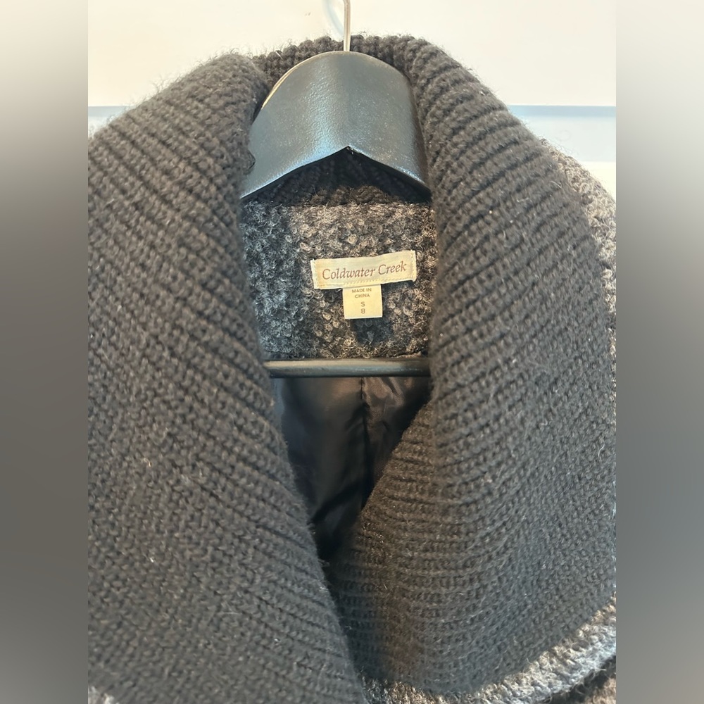 Black Wrap Coat - image 2